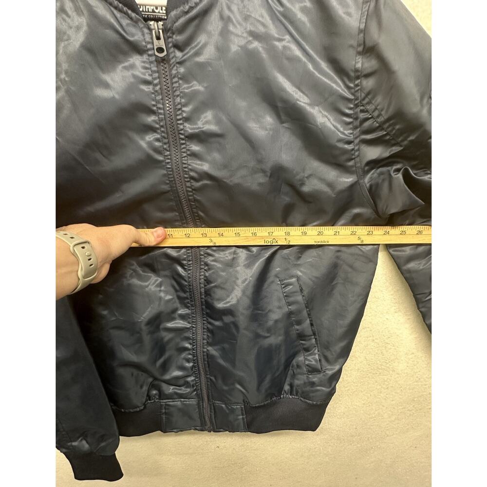 Southpole Mens Bomber Jacket Size Large Full Zip Navy Blue - Picture 6 of 8